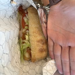 $19 sandwich vs female human hand $19 sandwich vs female human hand