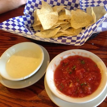 Border Grill Fresh-Mex - Chips with salsa and amazing queso dip!!! - Tacos Near Me - Orlando, Florida