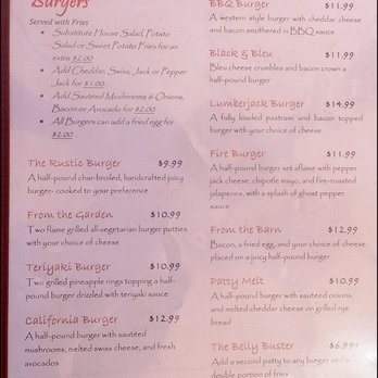 The Rustic Table - Since today was my first visit to this fine restaurant, I ordered from the top of the menu, "The Rustic Burger." - New American Near Me - Emigrant Gap, California