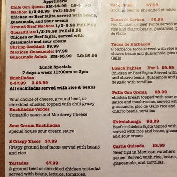 Castaneda's Mexican Resturant - Menu - Mexican Near Me - Plantersville, Texas