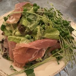 Prosciutto and pea salad
