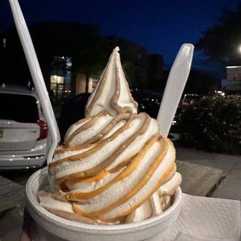 Chase’s Soft Serve - Orange and chocolate swirl - Ice Cream & Frozen Yogurt Near Me - Cape Charles, Virginia