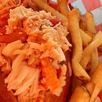 DJ’s Clam Shack - Overstuffed Lobster Roll (hot) French Fries - Seafood Near Me - Huntington, New York DJ’s Clam Shack - Overstuffed Lobster Roll (hot) French Fries - Seafood Near Me - Huntington, New York