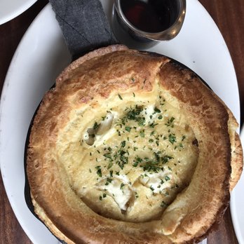 Tilikum Place Cafe - Dutch baby savory with duck confit and goat cheese. Recommended!! - New American Near Me - Seattle, Washington