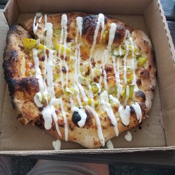 Erie County Fair - The Big Dill, Delicious! Woodfire white pizza with Pickles and ranch - Festivals Near Me - Hamburg, New York