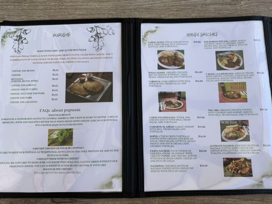 Menu photo 4 Pupuseria Los Robles Stanardsville, VA