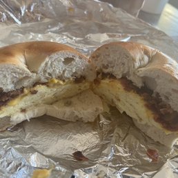 Asiago Bacon Egg Flagel