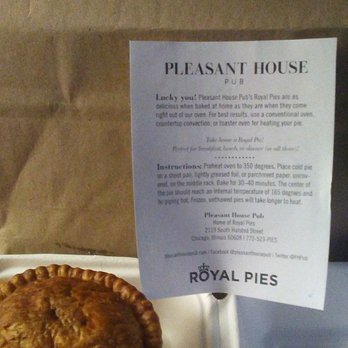 Pleasant House Pub - Can take home frozen pie with reheat instructions. - British Near Me - Chicago, Illinois Pleasant House Pub - Can take home frozen pie with reheat instructions. - British Near Me - Chicago, Illinois