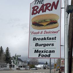 Burger Barn - Watch out for this sign right on the main road on US 395.