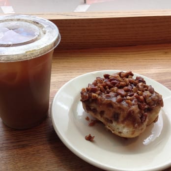 Flour Bakery + Cafe - Iced coffee and sticky bun. Perfect combination of sweetness! - Coffee & Tea Near Me - Cambridge, Massachusetts Flour Bakery + Cafe - Iced coffee and sticky bun. Perfect combination of sweetness! - Coffee & Tea Near Me - Cambridge, Massachusetts