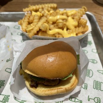 Shake Shack Bloomingdale - My Shack Burger and cheese fries. Hubby complained that he paid for cheese and he got very little. - Burgers Near Me - Bloomingdale, Illinois Shake Shack Bloomingdale - My Shack Burger and cheese fries. Hubby complained that he paid for cheese and he got very little. - Burgers Near Me - Bloomingdale, Illinois