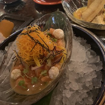 Sushisamba - Salmon something on happy hour menu. Very interesting flavor. - Asian Fusion Near Me - Las Vegas, Nevada