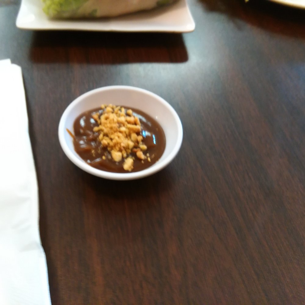 Pho Tai - Oh so tasty peanut sauce!! For dipping spring rolls. YUMMY - Vietnamese Near Me - Lacey, Washington Pho Tai - Oh so tasty peanut sauce!! For dipping spring rolls. YUMMY - Vietnamese Near Me - Lacey, Washington