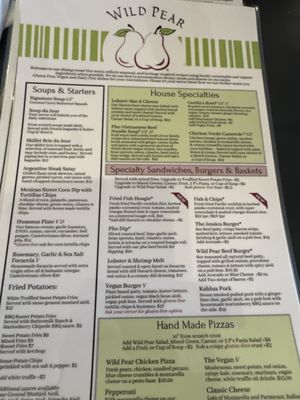 Menu photo 5 Wild Pear Salem, OR