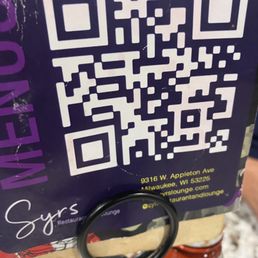 QR Code for the menu. QR Code for the menu.