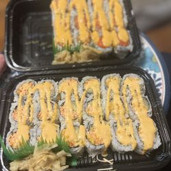 Kung Fu Poke house&sushi - Spicy Tuna Roll, Spicy Salmon Roll, Spicy Shrimp Roll and Spicy Kani Roll