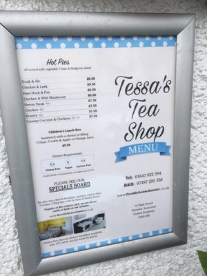 Menu photo 2 Tessa's B&B and Tea Shop Dunster, SOM