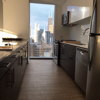MILA - Kitchen view- now I don't mind cooking - Apartments Near Me - Chicago, Illinois
