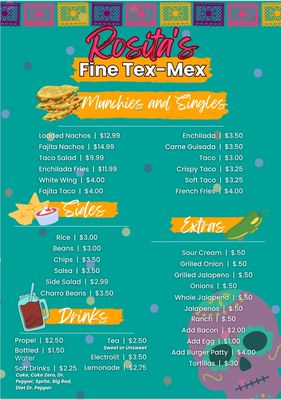 Menu photo 1 Rosita’s Fine TexMex Killeen, TX Menu photo 1 Rosita’s Fine TexMex Killeen, TX