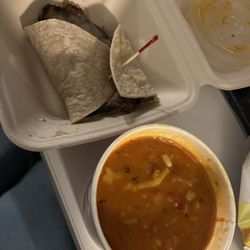 Jason's Deli - Beefeater in a wheat wrap & Tomato Basil Soup