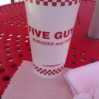 Five Guys - Small drink is plenty when dining in. - Burgers Near Me - Vacaville, California Five Guys - Small drink is plenty when dining in. - Burgers Near Me - Vacaville, California