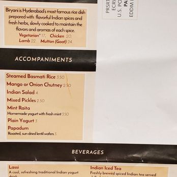 Masala Art - Menu - Indian Near Me - Needham, Massachusetts
