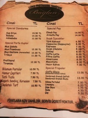Menu photo 7 Baylan Pastanesi Istanbul, 34 Menu photo 7 Baylan Pastanesi Istanbul, 34