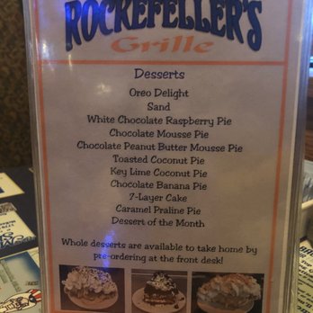 Rockefeller's Grille - Dessert Menu - American Near Me - McKees Rocks, Pennsylvania Rockefeller's Grille - Dessert Menu - American Near Me - McKees Rocks, Pennsylvania