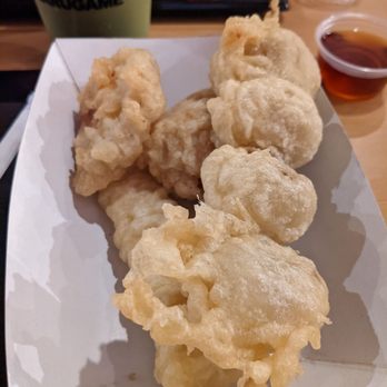 Marugame Udon - Tempura: mushrooms, chicken, squid and sweet potato - Japanese Near Me - Costa Mesa, California Marugame Udon - Tempura: mushrooms, chicken, squid and sweet potato - Japanese Near Me - Costa Mesa, California