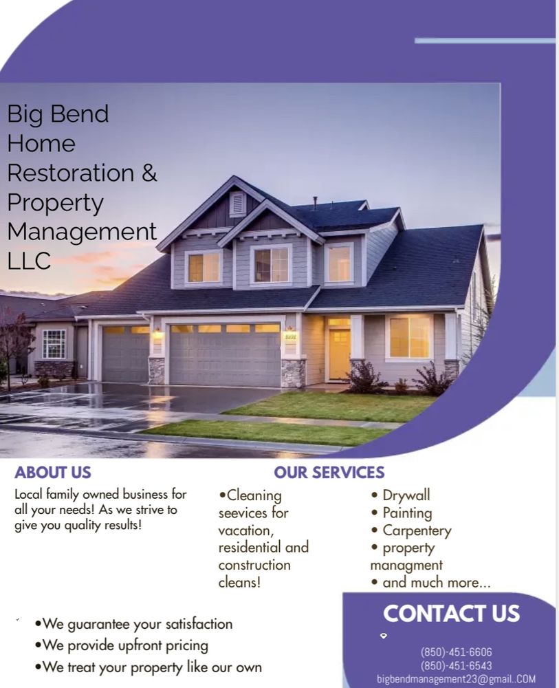 BIG BEND HOME RESTORATION & PROPERTY MANAGEMENT Blountstown , Florida