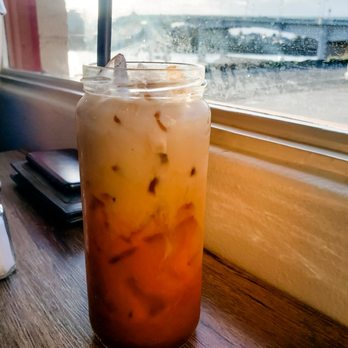 Khao Soi - Thai Iced Tea - thai tea with sugar and sweetened condensed milk. Yum! - Thai Near Me - Bremerton, Washington Khao Soi - Thai Iced Tea - thai tea with sugar and sweetened condensed milk. Yum! - Thai Near Me - Bremerton, Washington