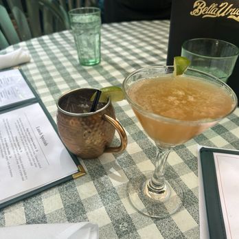 Bella Union - Berry basil drink on the right, ruby mule on the left. - Italian Near Me - Jacksonville, Oregon