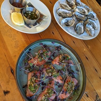 The Salmonberry - Salmon crudo, oysters - Salad Near Me - Wheeler, Oregon