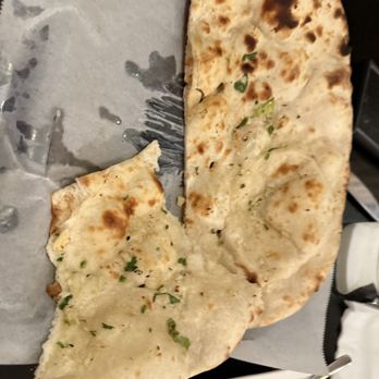 Sansar Indian Cuisine - Garlic Naan - Indian Near Me - Livermore, California