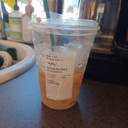 9/19/24 Grande iced hazelnut oatmilk shaken espresso. Was full of ice but melted by the time I took the pic 9/19/24 Grande iced hazelnut oatmilk shaken espresso. Was full of ice but melted by the time I took the pic