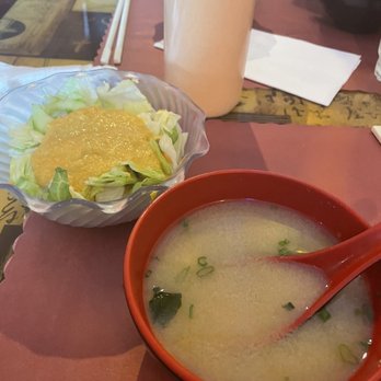Sushi Cafe - Miso soup and ginger salad - Sushi Bars Near Me - Tampa, Florida Sushi Cafe - Miso soup and ginger salad - Sushi Bars Near Me - Tampa, Florida