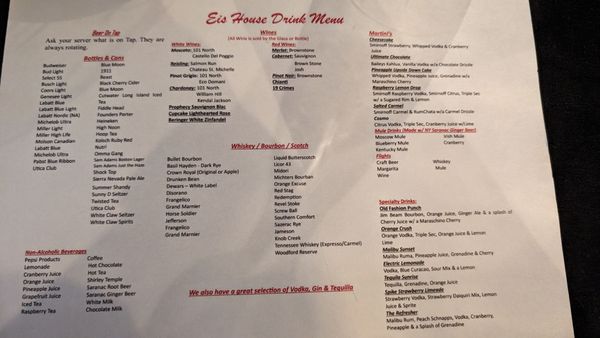Menu photo 1 The Eis House Mexico, NY