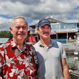Phil and Charlie in front of Los Amigos