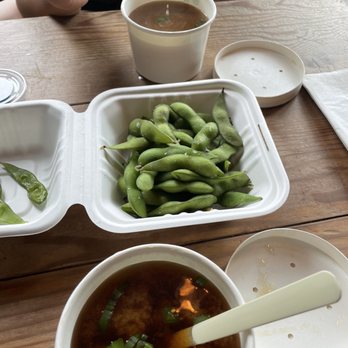 Sushi Love - Miso and edamame to start - Vegan Near Me - Portland, Oregon