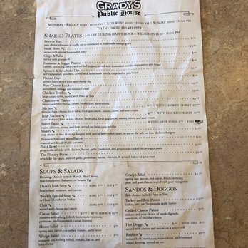 Grady's Public House - Grady's menu - Pubs Near Me - Vancouver, Washington Grady's Public House - Grady's menu - Pubs Near Me - Vancouver, Washington
