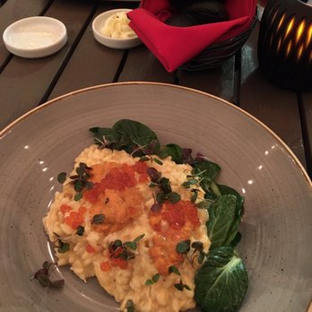 Basalt - Uni and crab risotto and charcoal bread - New American Near Me - Honolulu, Hawaii