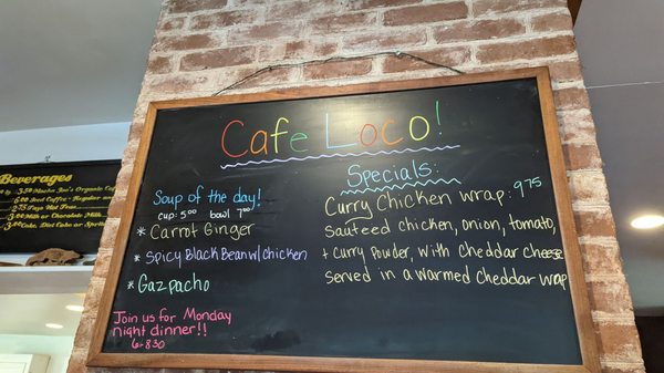 Menu photo 1 Cafe Loco Westminster, VT