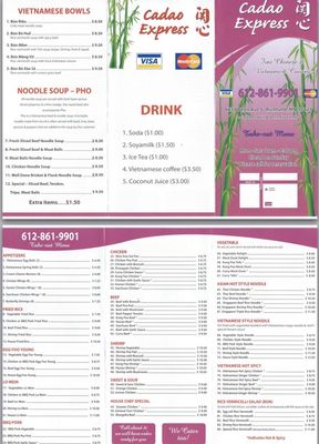 Menu photo 4 Cadao Express Richfield, MN Menu photo 4 Cadao Express Richfield, MN