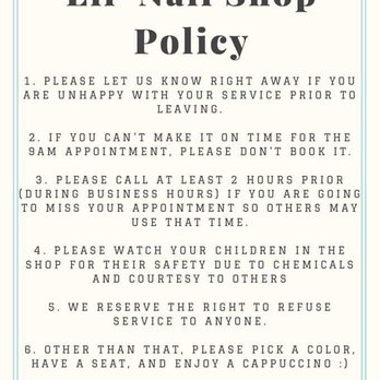 Lil’ Nail Shop - Appointment policy - Waxing Near Me - Weilerbach, RP