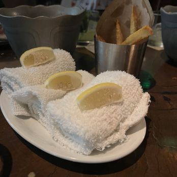 Water Grill - Bellevue - Hot towels at end of meal - Seafood Near Me - Bellevue, Washington