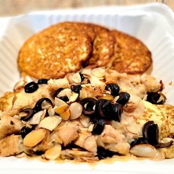 The Original Pancake House - Chicken Crepe with potato pancakes
