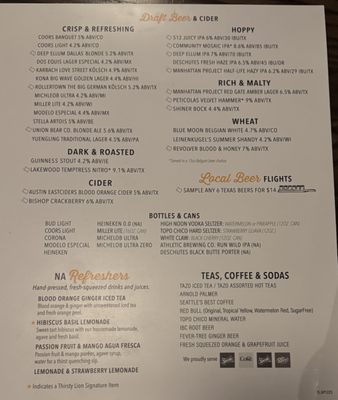 Menu photo 4 Thirsty Lion Euless, TX
