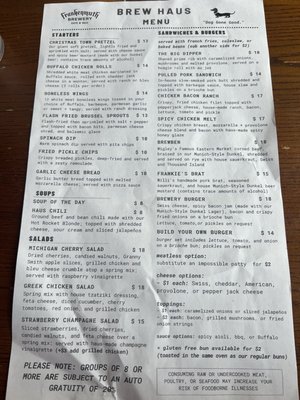 Menu photo 3 Frankenmuth Brewery Frankenmuth, MI Menu photo 3 Frankenmuth Brewery Frankenmuth, MI