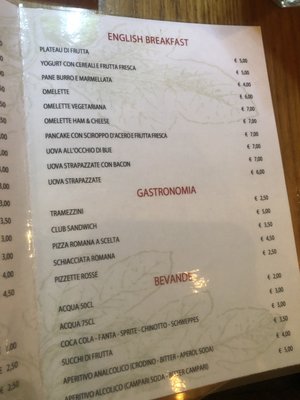 Menu photo 2 Bar del Fico Rome, RM