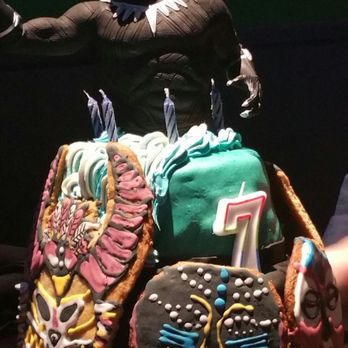 Dave & Buster's Pineville - Every 7 yr old needs a custom Black Panther birthday cake. His mother made it from scratch. - American Near Me - Pineville, North Carolina Dave & Buster's Pineville - Every 7 yr old needs a custom Black Panther birthday cake. His mother made it from scratch. - American Near Me - Pineville, North Carolina